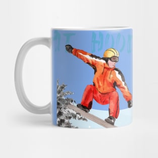 Skiing and snowboarding in Mt. Hood Meadows Mug